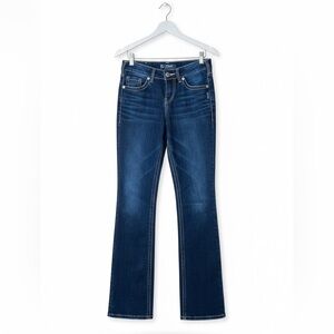 Silver Jeans Suki Dark Blue Wash High Slim Bootcut Jeans Women’s Size 26
